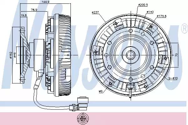 Вискомуфта привода вентилятора MB ACTROS , ACTROS MP2 , ACTROS MP3