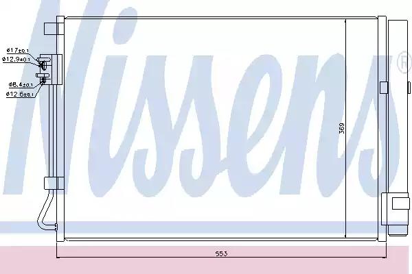 Радиатор кондиционера Hyundai Solaris 1.4/1.6