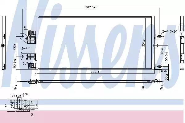Радиатор кондиционера (испаритель) Scania