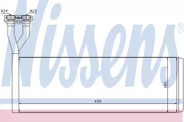 Радиатор отопителя 450x156x33 Scania 4c.