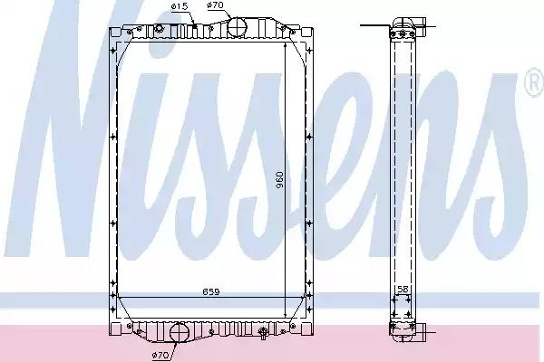 Радиатор NEOPLAN BUS/SETRA BUS  960x659x58