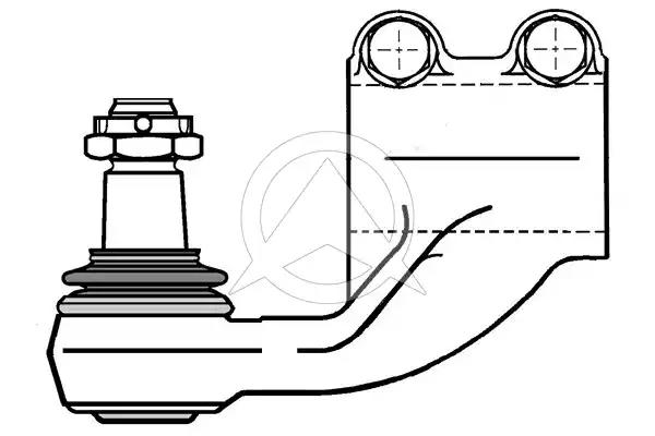 наконечник рулевой тяги М24х1,5/М46х1,5 поперечной правый