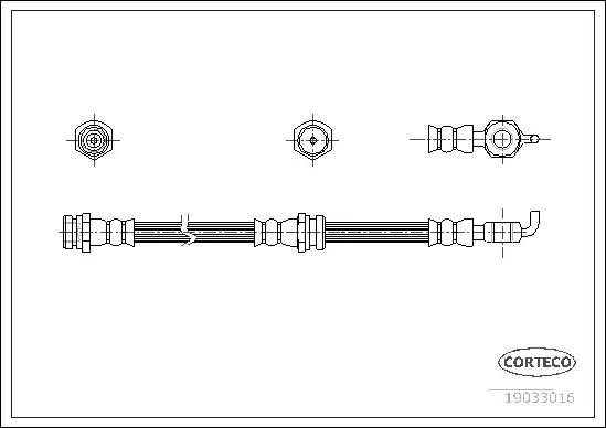 Шланг торм. пер.\ Mazda 626 GF/GW 1.9-2.0TD 97> L=420 c ABS