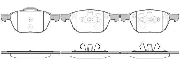 колодки дисковые п.\ Ford Focus C-MAXi,Mazda 3 1.4i-2.0CRDT/TDCi 03>