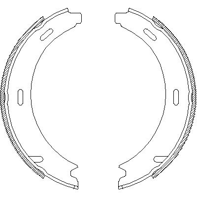 колодки барабанные ручника!\ MB W124 all/W201 all/W168 all 82-03