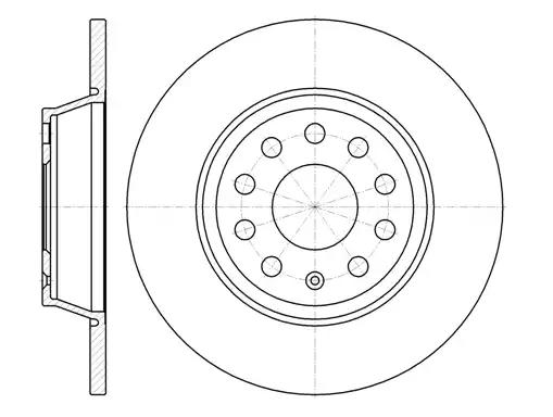 Торм.диск зад.(286x12) 5 отв