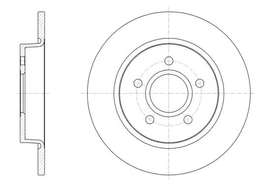 Диск торм. задний FORD Focus
