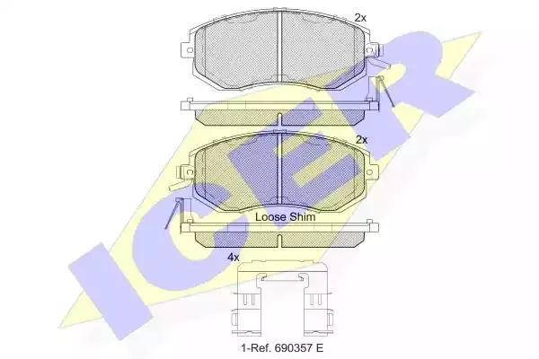 колодки дисковые! передние\ Subaru Impresa/Forester/Legacy 1.5-2.5/2.0D