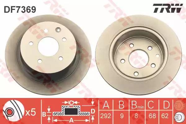 Диск тормозной зад QASHQAI/JUKE TEANA