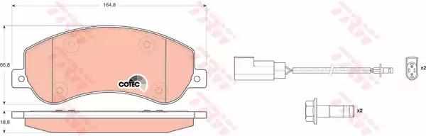 Колодки торм.пер./дат.Ford Transit 06- 2.2/2.4/3.2 TDCi, Transit Tourneo 2.2TDCi 06-; VW Amarok 10