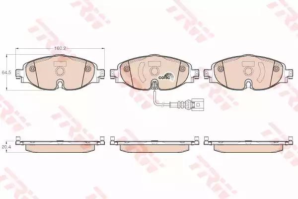 Колодки пер.SKODA OCTAVIA/ VW GOLF VII 13=>