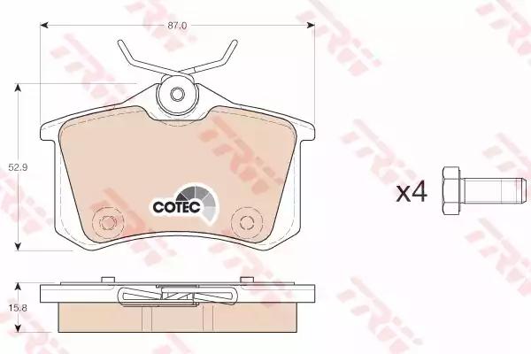 Колодки дисковые задние Renault Clio/Megane, Peugeot 207/208 1.2-2.0i/1.5-2.0DCi 06>