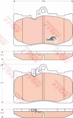 Колодки тормозные LEXUS GS (05-) передние (4шт.) TRW