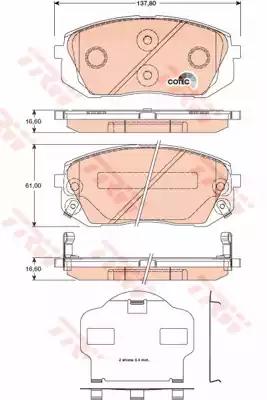 Колодки дисковые передние!\ KIA