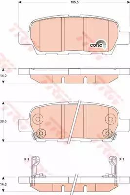 колодки дисковые задние!\ Nissan