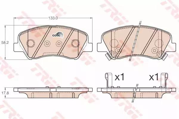 Колодки дисковые передние HYUNDAI Solaris 10-> KIA RIO 1.4/1.6 10