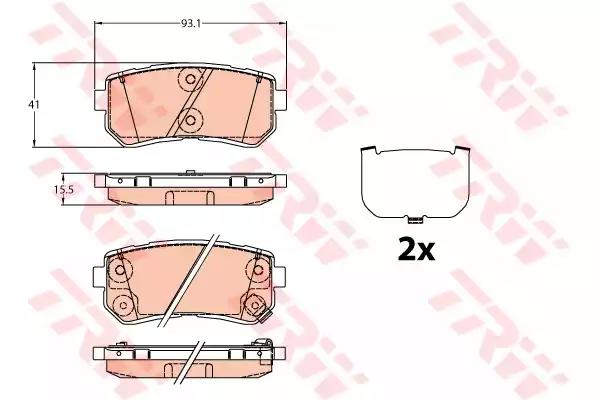 колодки дисковые задние!\ Hyundai Accent, KIA Rio 1.4i/1.6i 16V/1.5CRDi 05>