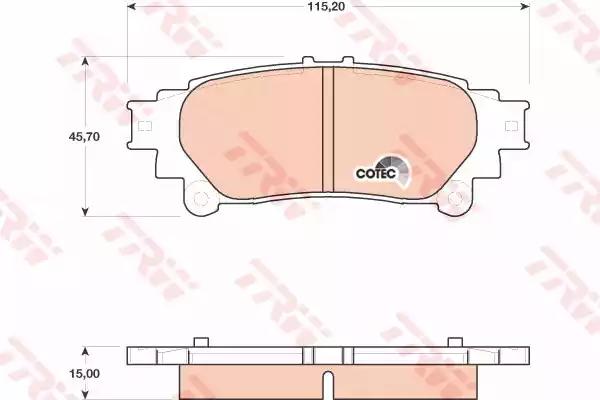 Колодки зад.LEXUS RX