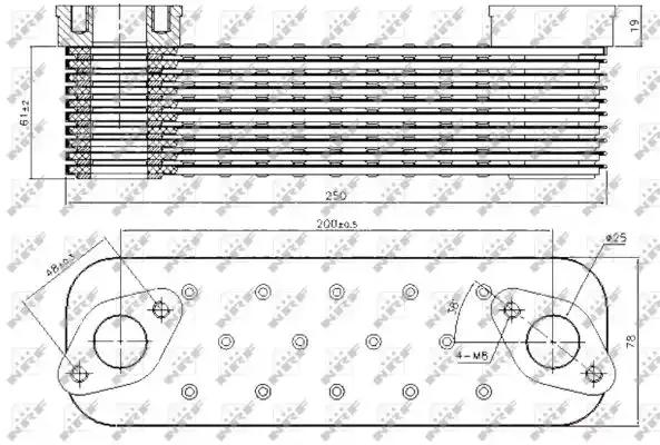 Радиатор маслянный (11 ребер) [d=120] R6 MAN D2066