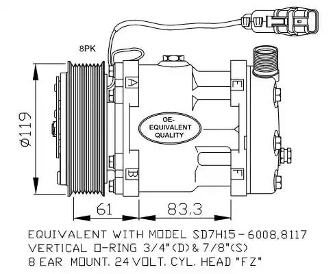 Компрессор кондиционера MAN F2000/TGL/TGM/TGA/TGS/TGX