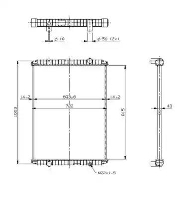 Радиатор (без рамки) RVI PremiumKerax 340-400