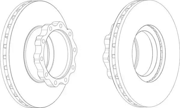 Диск тормозной 438x45x135 MAN