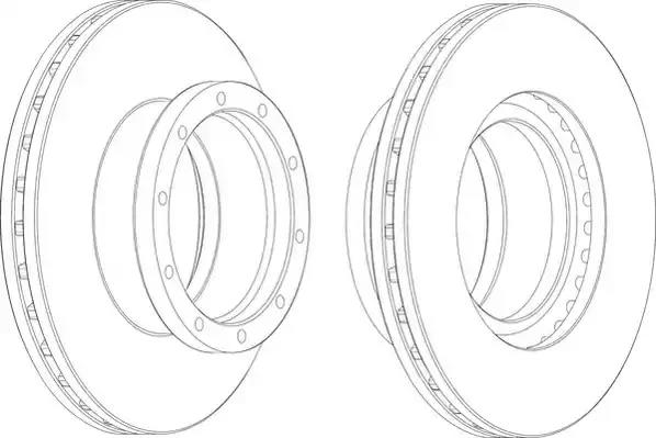 Диск тормозной 430x45x210 MB Actros