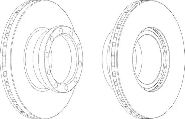 Диск тормозной 330x34x104 MAN