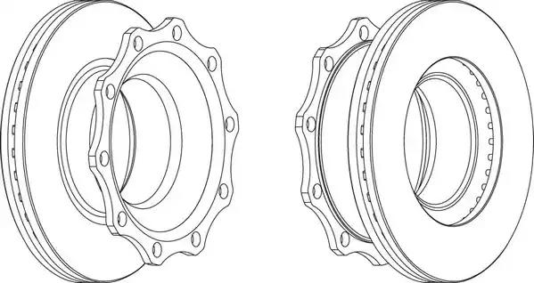Диск тормозной 430x45x160 SAF