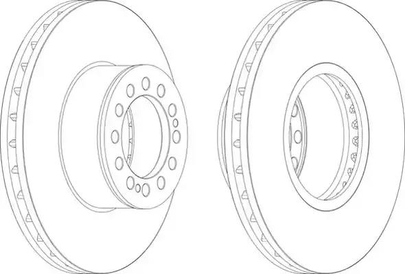 Диск тормозной 432x45x130 MAN