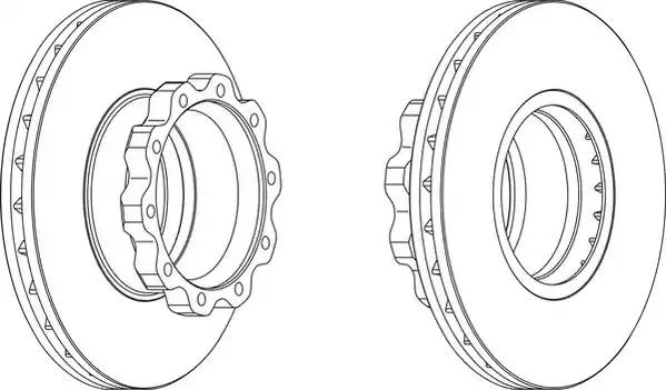 Диск тормозной [432/208x45 n10]