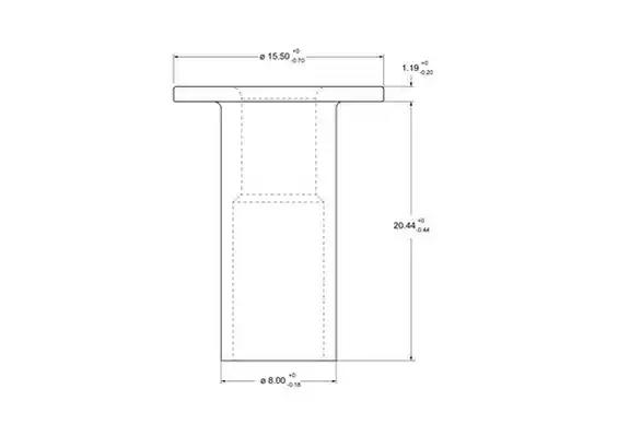 Заклепки 8x20 сталь, трубчатые (100 шт, прямая)