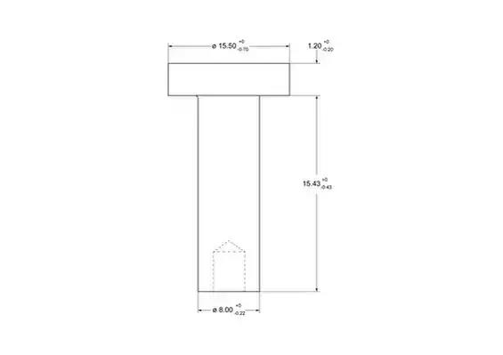 Заклепки 8x15 сталь, трубчатые (100 шт, прямая)