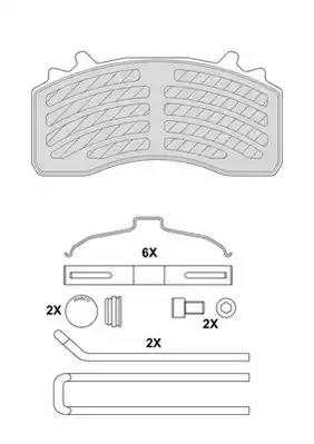 колодки дисковые! с р/к 217.5x107.6x30.8 \MAX22 MAN TGX/TGS 12>