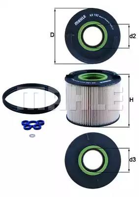 Фильтр топливный Audi Q7 3.0/4.2TDI 06>, VW Touareg 3.0TDI 04