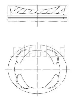Поршнекомплект Citroen EP6  STD  77 мм