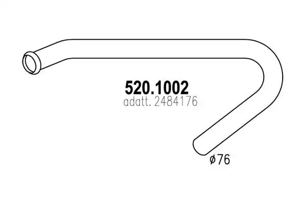 Труба глушителя передняя DAF95