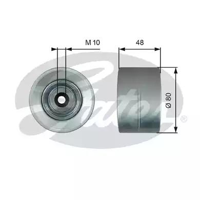 ролик натяжителя ремня! 80x44, M10\ МВ AXOR