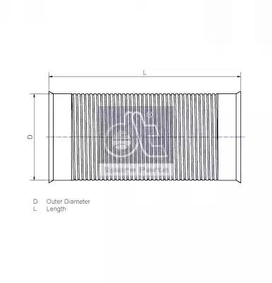 Гофра выхлопной системы 115x295 (цинк) с фланцами