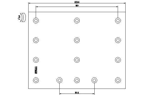 Накладки тормозные 19068 STD (410x223) 93685 VO