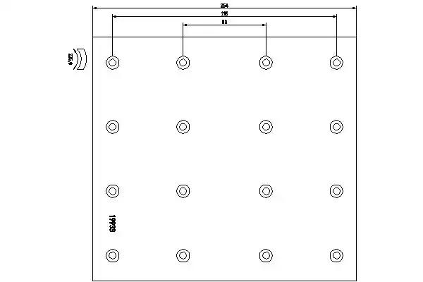Накладки тормозные 19933 1-рем (413x254) 93280 SC