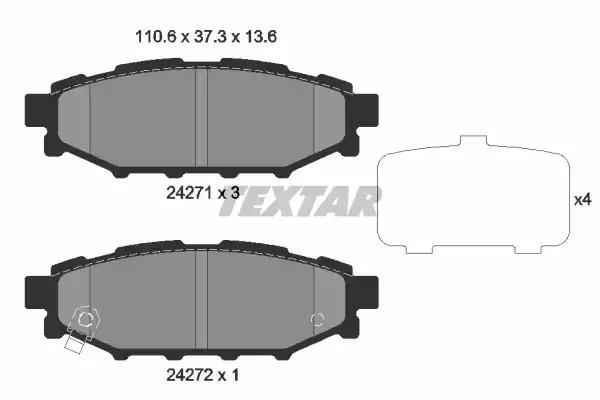колодки дисковые з.\ Subaru Legacy IV 2.0i/2.5 I, Outback 2.5i 03>