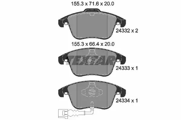 колодки дисковые передние!\ VW Tiguan 1.4TFSi/2.0TFSi/2.0TDi 07>