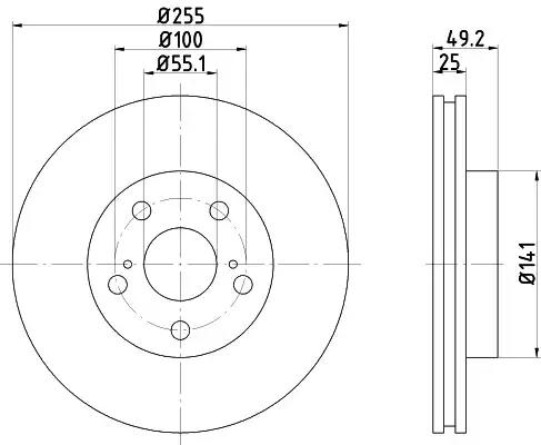 диск тормозной передний
