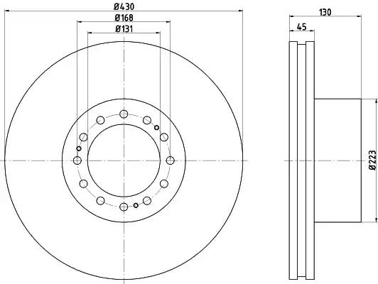 Диск тормозной 430x45x130 SAF