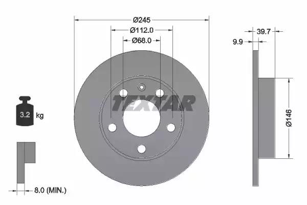 Диск тормозной задний Audi A4