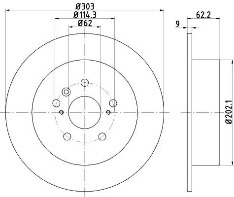 диск тормозной задний!\ Toyota Rav4 II 1.8/2.0 VVTi/2.0 D-4D 4WD 00>