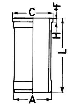 Гильза БЦ d120 A=134 C=144.8 L=250 H+F=10.025+1 8460.21/41 (без уплотнений) Iveco EuroStar/Tech/Trak
