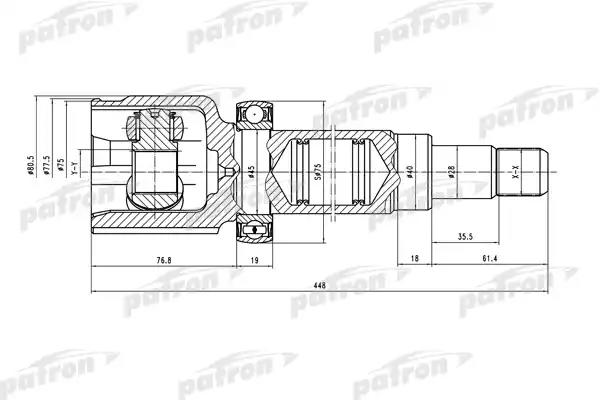 ШРУС ВНУТРЕННИЙ ПРАВЫЙ 23x40x21 FORD FOCUS 98 - 04, FOCUS универсал 99 - 04 1.6