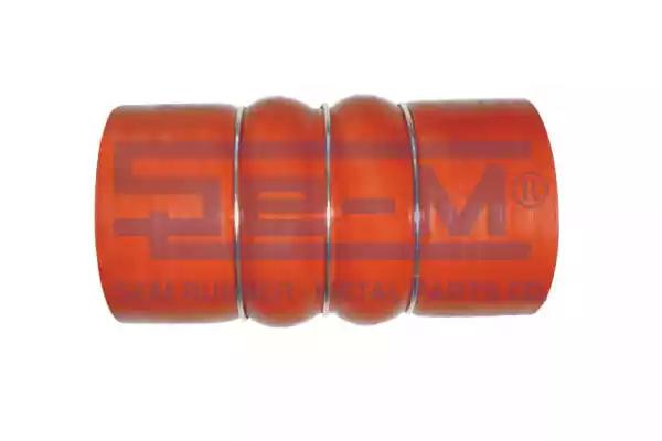 Патрубок интеркулера [силикон.красн.впускной, 89х165 2 ребра]